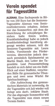 Verein spendet für Tagesstätte